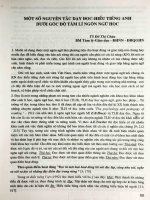 Một số nguyên tắc dạy đọc - hiểu tiếng Anh dưới góc độ tâm lí ngôn ngữ học