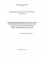 Văn bản quy phạm pháp luật của tổ chức thương mại thế giới liên quan đến giáo dục đại học cơ hội và thách thức đối với Việt Nam trong tiến trình hội nhập quốc tế