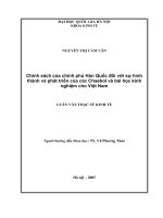 Chính sách của chính phủ Hàn Quốc đối với sự hình thành và phát triển của các Chaebol và bài học kinh nghiệm cho Việt Nam