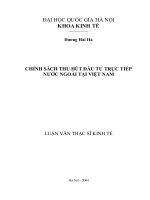 hính sách thu hút đầu tư trực tiếp nước ngoài tại Việt Nam