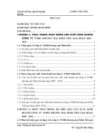 Phân tích thống kê hiệu quả sản xuất kinh doanh công ty trách nhiệm hữu hạn thương mại Minh Tiến giai đoạn 2005 đến 2010