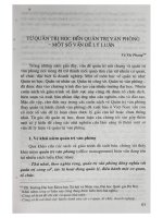 Từ quản trị học đến quản trị văn phòng - một số vấn đề lý luận