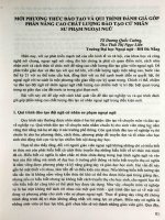 Mới phương thức đào tạo và qui trình đánh giá góp phần nâng cao chất lượng đào tạo cử nhân sư phạm ngoại ngữ