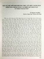 Bàn về việc đổi mới phương thức tổ chức giảng dạy tiếng Nga nhằm nâng cao hiệu quả đào tạo cử nhân ngoại ngữ