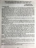 Lỗi và một số quan niệm khác về cách phân loại và xử lý lỗi trong quá trình dạy và học tiếng Anh