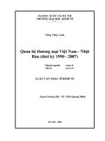 Quan hệ thương mại Việt Nam - Nhật Bản (thời kỳ 1990 - 2007)