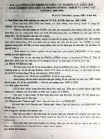Báo cáo tổng kết nhiệm vụ công tác nghiên cứu khoa học, kinh nghiệm sáng kiến và phương hướng, nhiệm vụ công tác năm học 2004- 2005