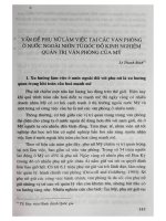 Vấn đề phụ nữ làm việc tại các văn phòng ở nước ngoài nhìn từ góc độ kinh nghiệm quản trị văn phòng của Mỹ