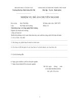 ĐỒ ÁN CHUYÊN NGÀNH Thiết kế hệ thống xử lý nước thải nhà máy sản xuất bia công suất 100 triệu lítnăm