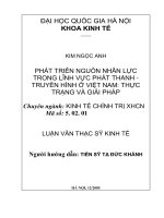 Phát triển nguồn nhân lực trong lĩnh vực phát thanh - truyền hình ở Việt Nam thực trạng và giải pháp