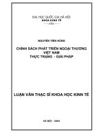 Chính sách ngoại thương Việt Nam thực trạng và giải pháp