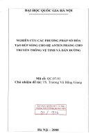 Nghiên cứu các phương pháp số hóa tạo búp sóng cho hệ anten phẳng cho truyền thông vệ tinh và dẫn đường