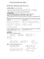 CHUYÊN đề hệ PHƯƠNG TRÌNH