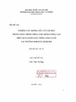Nghiên cứu những yếu tố văn học trong giáo trình tiếng Anh nhằm nâng cao hiệu quả giảng dạy tiếng Anh cơ sở tại trường ĐHKHTN, ĐHQGHN.PDF