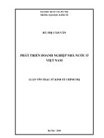 Phát triển doanh nghiệp nhà nước ở Việt Nam