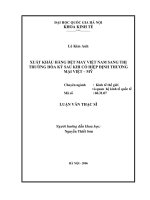 Xuất khẩu hàng dệt may Việt Nam sang thị trường Hoa Kỳ sau khi có Hiệp định thương mại Việt -