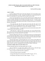 ĐÁNH GIÁ HIỆN TRẠNG, NHU CẦU NGUỒN NHÂN LỰC ĐẾN NĂM 2010 NGÀNH NÔNG NGHIỆP & PTNT LAI CHÂU