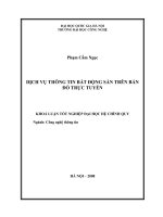 DỊCH VỤ THÔNG TIN BẤT ĐỘNG SẢN TRÊN BẢN ĐỒ TRỰC TUYẾN