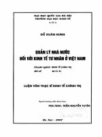 Quản lý nhà nước đối với kinh tế tư nhân ở Việt Nam