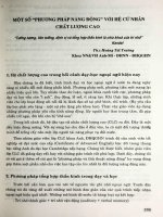 Một số phương pháp năng động  với hệ cử nhân chất lượng cao