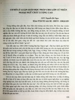 Cơ sở lý luận giáo học pháp cho lớp cử nhân ngoại ngữ chất lượng cao