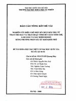 Nghiên cứu điều chế một số chất hấp phụ từ than tro bay và than hoạt tính để tách tinh chế, làm giàu và xác định dioxin bằng phương pháp sắc ký khí - khối phổ