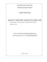 Quản lý nợ nước ngoài của Việt Nam