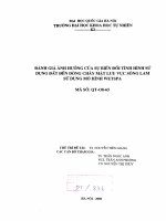 Đánh giá ảnh hưởng của sự biến đổi tình hình sử dụng đất đến dòng chảy mặt lưu vực sông Lam sử dụng mô hình WetSpa