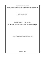 Phát triển làng nghề ở huyện Thạch Thất thành phố Hà Nội