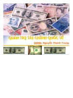 Quản trị tài chính quốc tế - Luận văn, đồ án, đề tài tốt nghiệp
