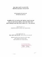 Nghiên cứu xây dựng hệ thống chuẩn đánh giá các kỹ năng tiếng Anh cho sinh viên hệ sư phạm năm thứ nhất khoa NN - VH Anh - Mỹ