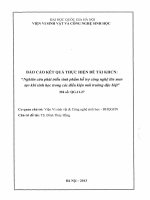 Nghiên cứu phát triển sinh phẩm hỗ trợ công nghệ lên men tạo khí sinh học trong các điều kiện môi trường đặc biệt
