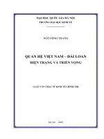 Quan hệ kinh tế Việt Nam - Đài Loan hiện trạng và triển vọng