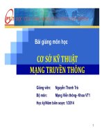 CƠ SỞ KỸ THUẬT MẠNG TRUYỀN THÔNG