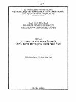Quy hoạch tài nguyên nước vùng kinh tế trọng điểm phía Nam