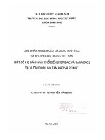 Một số họ cánh vẩy phổ biến (Pieridae và danaidae) tại vườn quốc gia Tam Đảo và Pù Mát