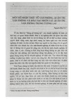 Một số nhận thức về văn phòng, quản trị văn phòng và đào tạo nhân lực quản trị văn phòng trong tương lai.PDF