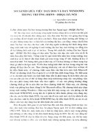 So sánh giữa việc giảng dạy DOS và dạy Windows trong trường ĐHNN - ĐHQG Hà Nội