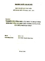 Nghiên cứu tổng hợp, cấu trúc và hoạt tính sinh học của các hợp chất tương tự Flavon, có chứa nhân dị vòng