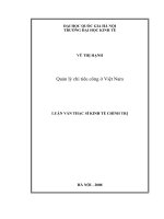 Quản lý chi tiêu công ở Việt Nam