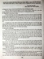 Cơ sở xây dựng phương pháp dạy đọc tiếng Anh chuyên ngành cho sinh viên khoa Công nghệ, luật và kinh tế thuộc ĐHQGHN