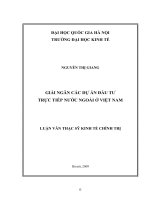 Giải ngân các dự án đầu tư trực tiếp nước ngoài ở Việt Nam