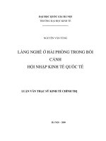 Làng nghề ở Hải Phòng trong bối cảnh hội nhập kinh tế quốc tế