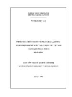 Vai trò của nhà nước đối với xuất khẩu lao động - kinh nghiệm của một số nước và vận dụng vào Việt Nam