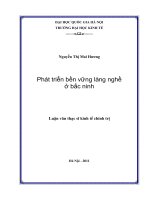 Phát triển bền vững làng nghề ở Bắc Ninh