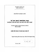 Tự do hoá thương mại những vấn đề đặt ra đối với Việt Nam