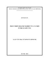 Phát triển doanh nghiệp vừa và nhỏ ở thị xã Sơn Tây