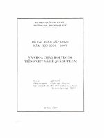 Văn hóa chào hỏi trong tiếng Việt và hệ quả sư phạm