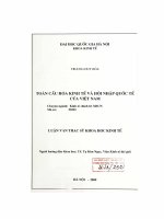 Toàn cầu hoá kinh tế và hội nhập kinh tế của Việt Nam