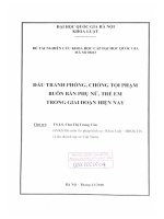 Dấu tranh phòng, chống tội phạm buôn bán phụ nữ, trẻ em trong giai đoạn hiện nay